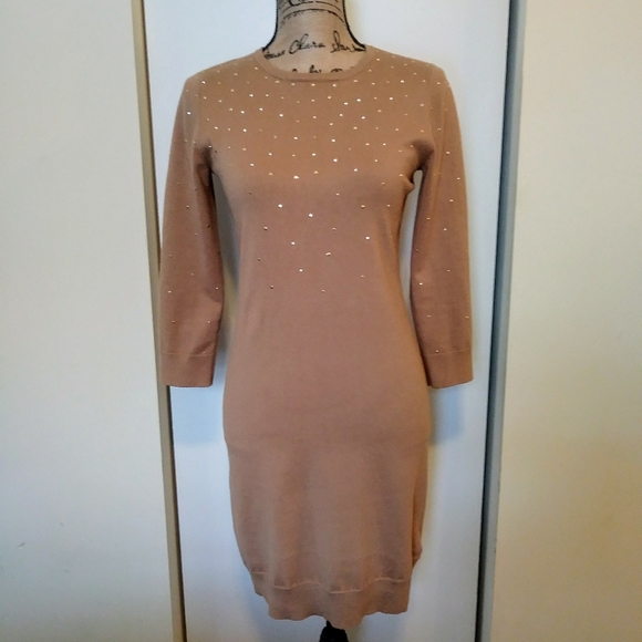 MICHAEL Michael Kors Dresses & Skirts - Michael Michael Kors Nude Bodycon Knit XS